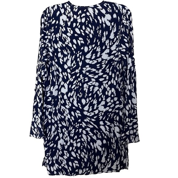 La Blanca Tides Swim Cover-up Tunic Top Small Tassels V-neck Lightweight Beach - Picture 3 of 12